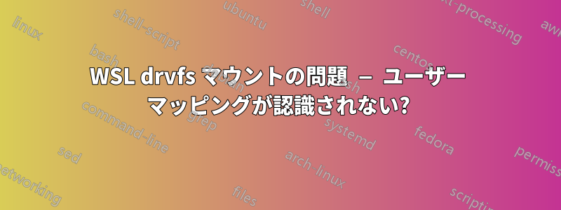 WSL drvfs マウントの問題 — ユーザー マッピングが認識されない?