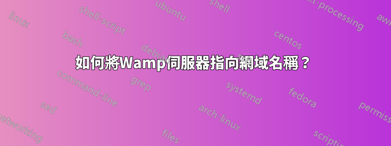 如何將Wamp伺服器指向網域名稱？