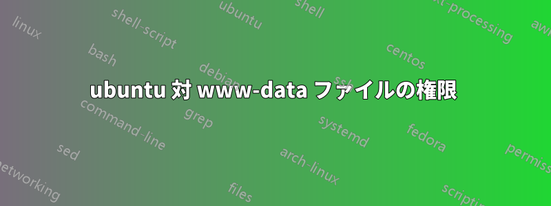 ubuntu 対 www-data ファイルの権限