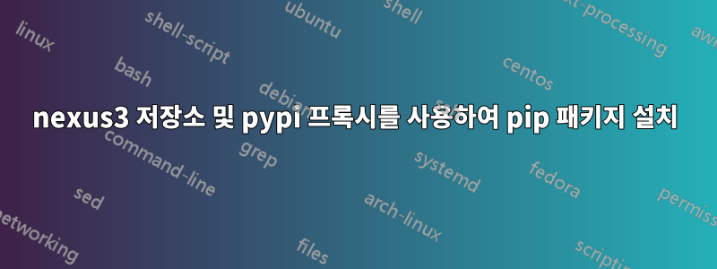 nexus3 저장소 및 pypi 프록시를 사용하여 pip 패키지 설치