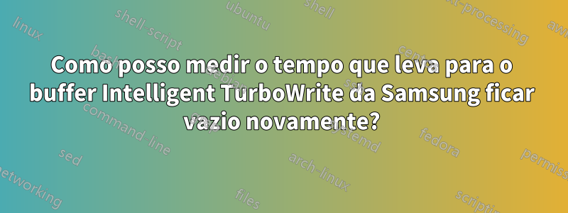 Como posso medir o tempo que leva para o buffer Intelligent TurboWrite da Samsung ficar vazio novamente?