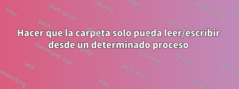 Hacer que la carpeta solo pueda leer/escribir desde un determinado proceso