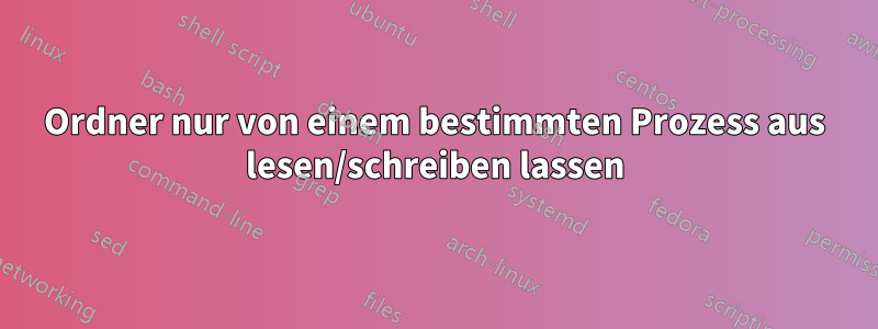 Ordner nur von einem bestimmten Prozess aus lesen/schreiben lassen