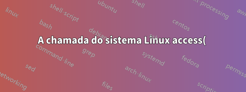 A chamada do sistema Linux access() mostra comportamento inconsistente