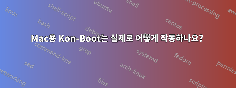 Mac용 Kon-Boot는 실제로 어떻게 작동하나요?