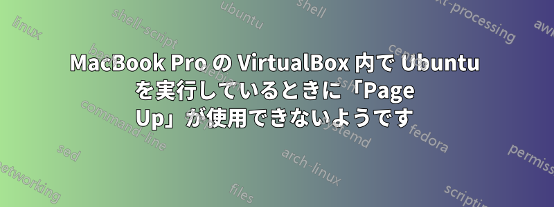 MacBook Pro の VirtualBox 内で Ubuntu を実行しているときに「Page Up」が使用できないようです