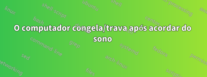 O computador congela/trava após acordar do sono