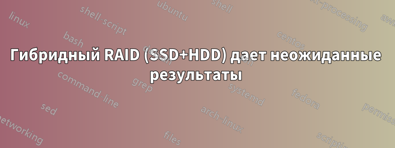 Гибридный RAID (SSD+HDD) дает неожиданные результаты