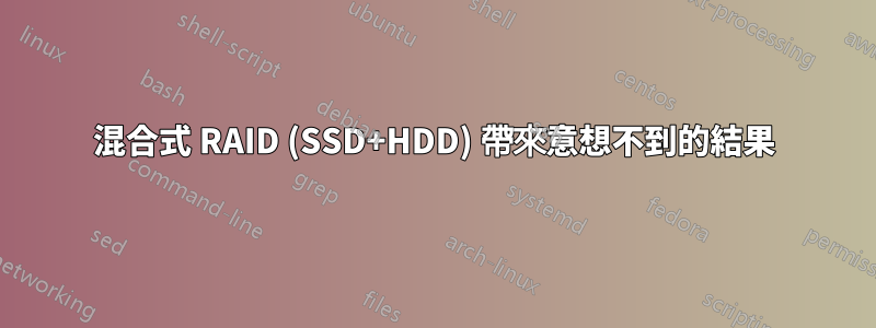 混合式 RAID (SSD+HDD) 帶來意想不到的結果