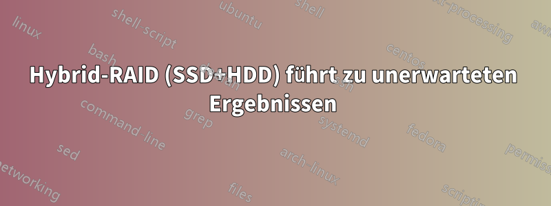 Hybrid-RAID (SSD+HDD) führt zu unerwarteten Ergebnissen