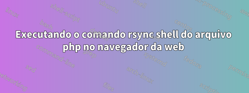 Executando o comando rsync shell do arquivo php no navegador da web