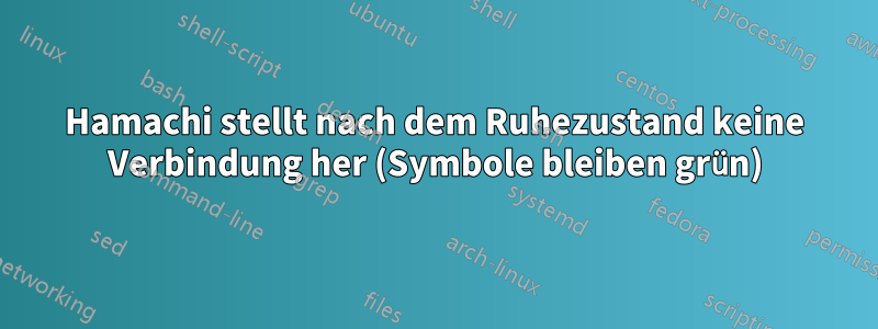 Hamachi stellt nach dem Ruhezustand keine Verbindung her (Symbole bleiben grün)