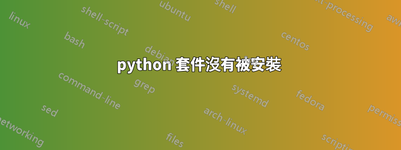 python 套件沒有被安裝