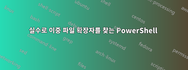 실수로 이중 파일 확장자를 찾는 PowerShell