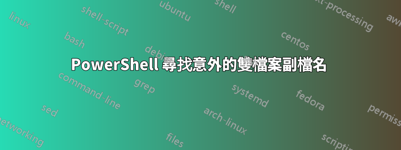 PowerShell 尋找意外的雙檔案副檔名