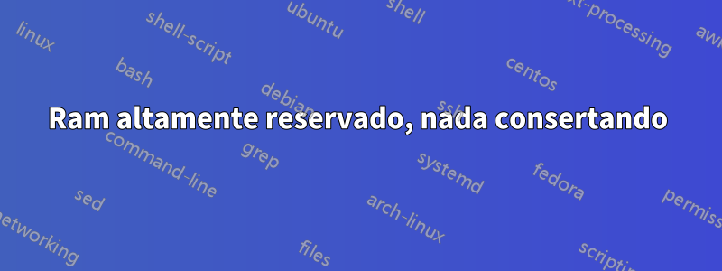 Ram altamente reservado, nada consertando