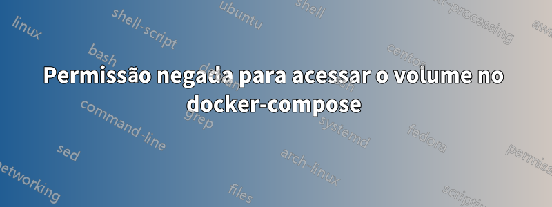 Permissão negada para acessar o volume no docker-compose