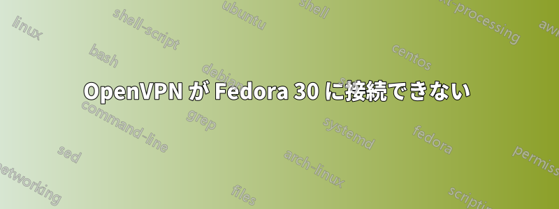 OpenVPN が Fedora 30 に接続できない