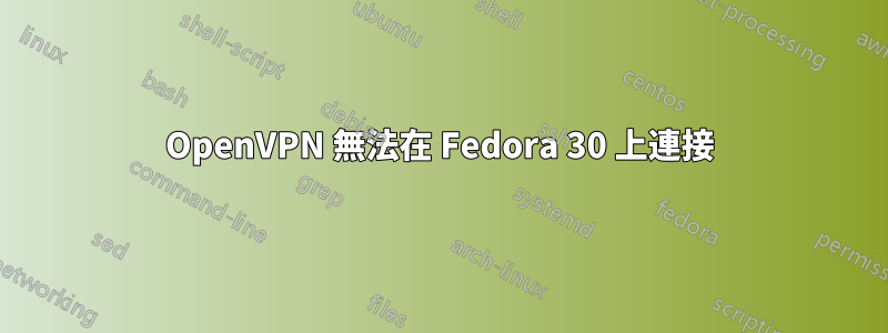 OpenVPN 無法在 Fedora 30 上連接