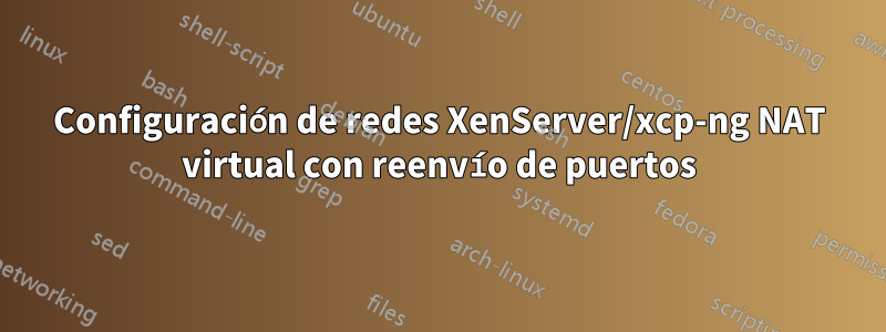 Configuración de redes XenServer/xcp-ng NAT virtual con reenvío de puertos