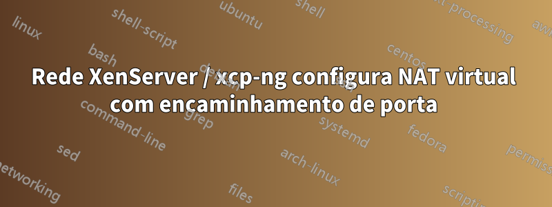 Rede XenServer / xcp-ng configura NAT virtual com encaminhamento de porta