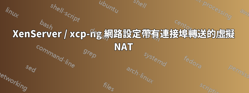 XenServer / xcp-ng 網路設定帶有連接埠轉送的虛擬 NAT