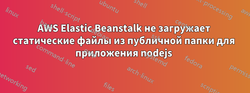 AWS Elastic Beanstalk не загружает статические файлы из публичной папки для приложения nodejs