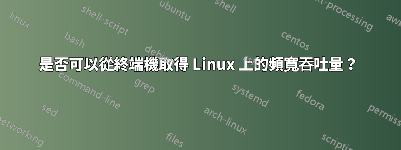 是否可以從終端機取得 Linux 上的頻寬吞吐量？