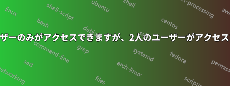 Samba共有は1人のユーザーのみがアクセスできますが、2人のユーザーがアクセスできる必要があります。