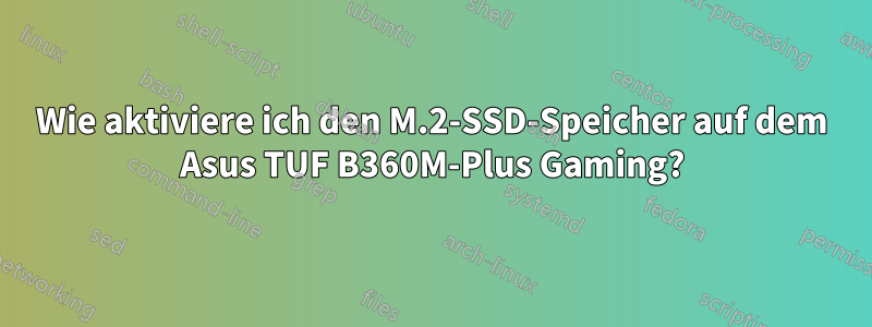 Wie aktiviere ich den M.2-SSD-Speicher auf dem Asus TUF B360M-Plus Gaming?