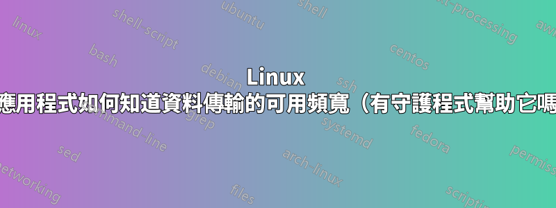 Linux 中的應用程式如何知道資料傳輸的可用頻寬（有守護程式幫助它嗎？）