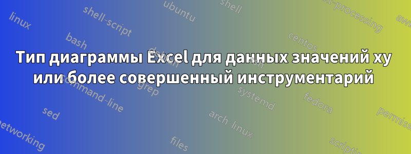 Тип диаграммы Excel для данных значений xy или более совершенный инструментарий