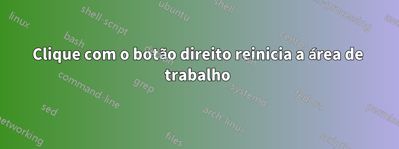 Clique com o botão direito reinicia a área de trabalho