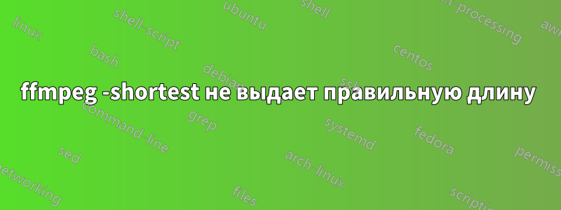 ffmpeg -shortest не выдает правильную длину