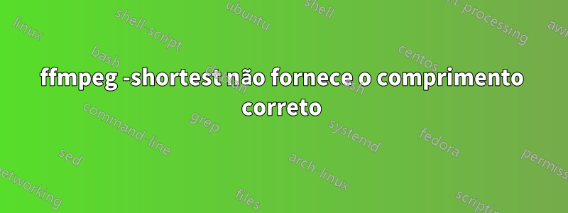 ffmpeg -shortest não fornece o comprimento correto