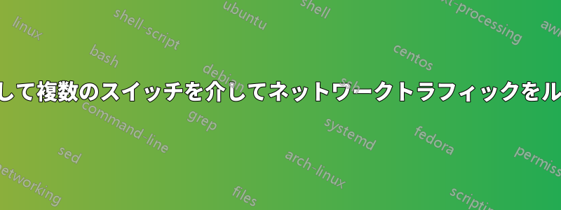 サブネットを介して複数のスイッチを介してネットワークトラフィックをルーティングする