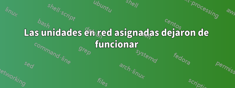 Las unidades en red asignadas dejaron de funcionar