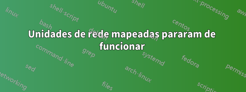 Unidades de rede mapeadas pararam de funcionar