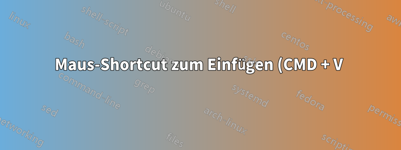 Maus-Shortcut zum Einfügen (CMD + V) funktioniert nicht bei Passwortfeldern