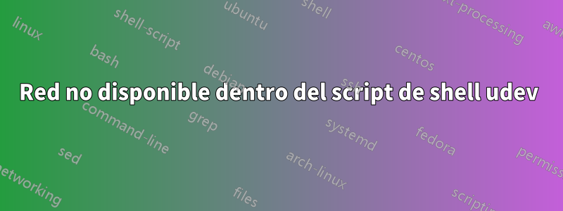 Red no disponible dentro del script de shell udev