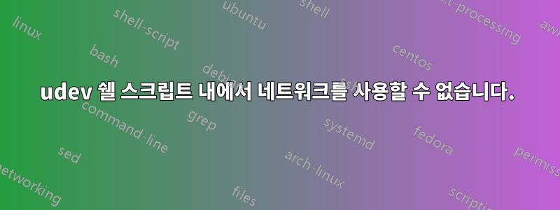 udev 쉘 스크립트 내에서 네트워크를 사용할 수 없습니다.