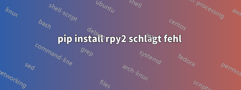 pip install rpy2 schlägt fehl