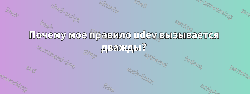 Почему мое правило udev вызывается дважды?