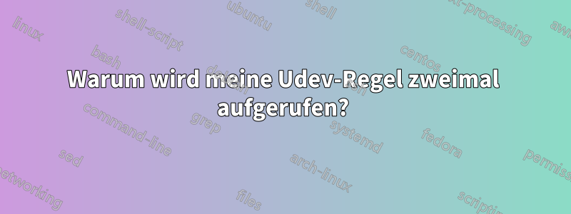 Warum wird meine Udev-Regel zweimal aufgerufen?