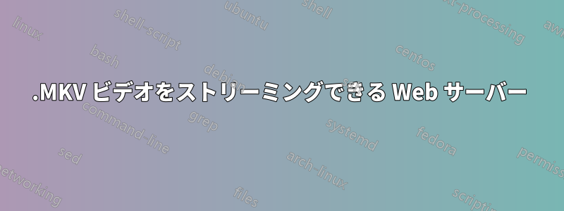 .MKV ビデオをストリーミングできる Web サーバー