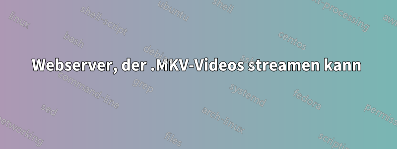 Webserver, der .MKV-Videos streamen kann