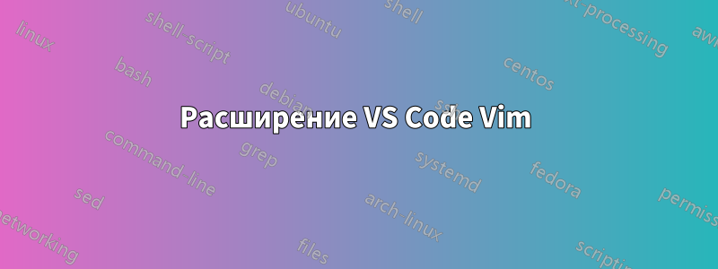 Расширение VS Code Vim