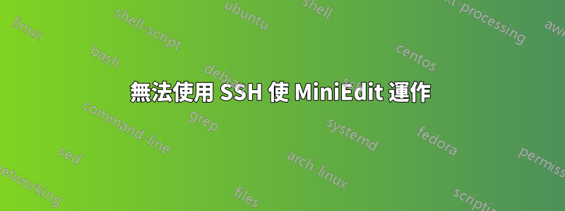 無法使用 SSH 使 MiniEdit 運作