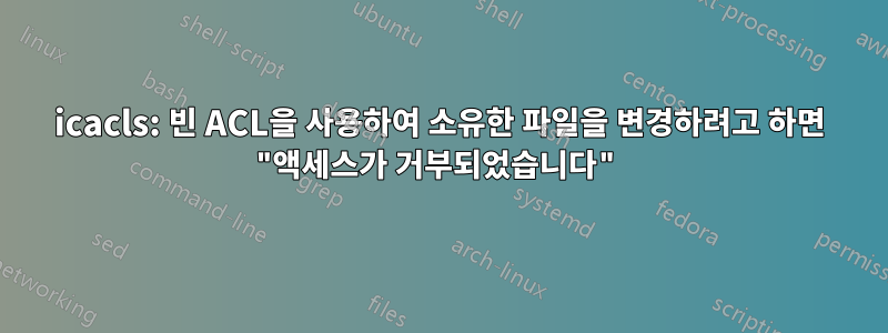 icacls: 빈 ACL을 사용하여 소유한 파일을 변경하려고 하면 "액세스가 거부되었습니다"