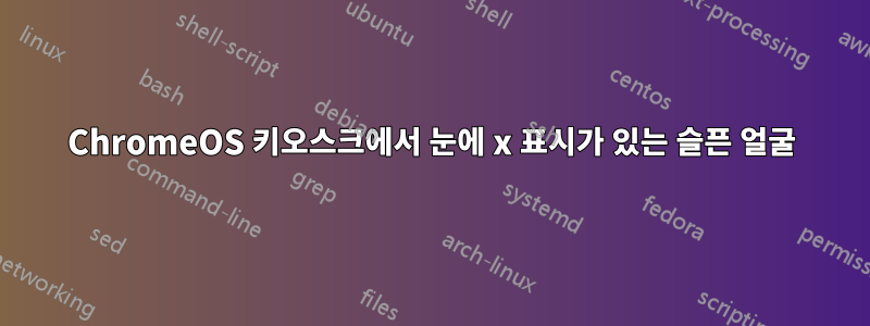 ChromeOS 키오스크에서 눈에 x 표시가 있는 슬픈 얼굴